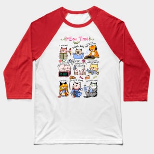 MEow Time Baseball T-Shirt